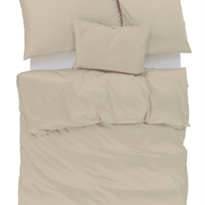 Bettwäsche "Satina" beige einfarbig