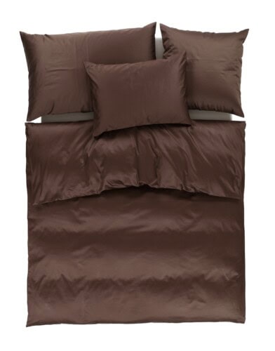 Braune Bettwäsche aus Satin
