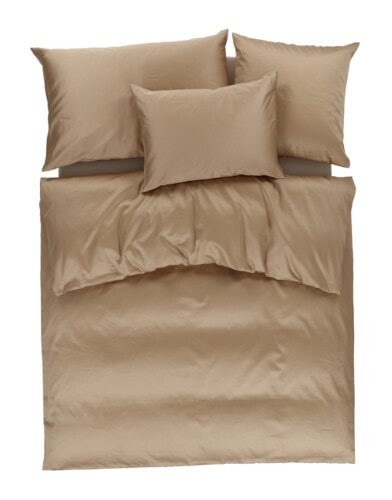 Beige Bettwäsche aus Satin