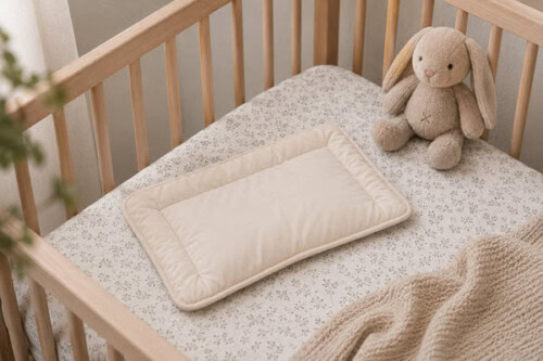 Babykissen für guten Schlaf – Schweizer Schafwollprodukte Kopfkissen für Babny