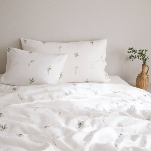 Musselin Bettwäsche "Alva" in Schweizer Grössen erhältlich – Schweizer Schafwollprodukte