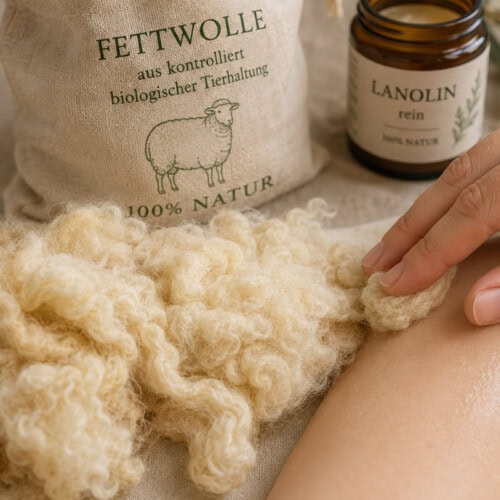 Fettwolle ist gut für die Haut