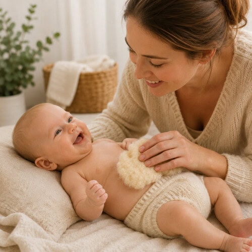 Fettwolle auch für Babys