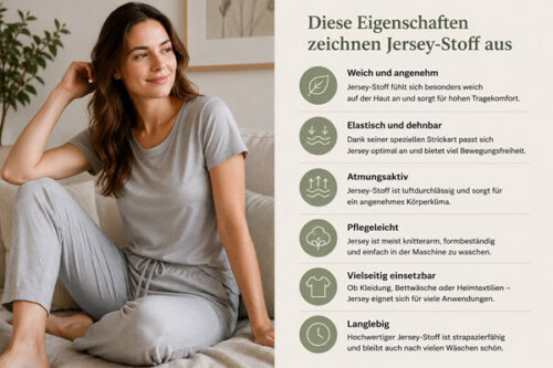 Jersey Stoff - die Eigenschaften – Schweizer Schafwollprodukte Die Eigenschaften von Jersey-Stoff