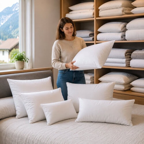 Kissen auswählen – Schweizer Schafwollprodukte Kissengrösse in der Schweiz
