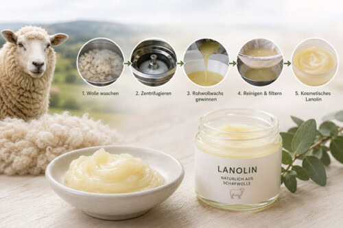 Lanolin Gewinnung – Schweizer Schafwollprodukte Babykissen aus Schweizer Schurwolle