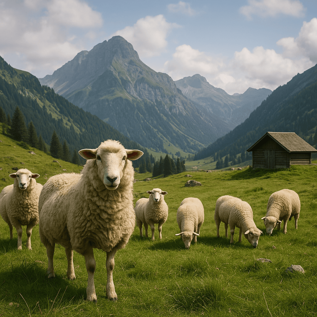 Schafe_Alpen_KI – Schweizer Schafwollprodukte Schafe_Alpen_KI – Schweizer Schafwollprodukte