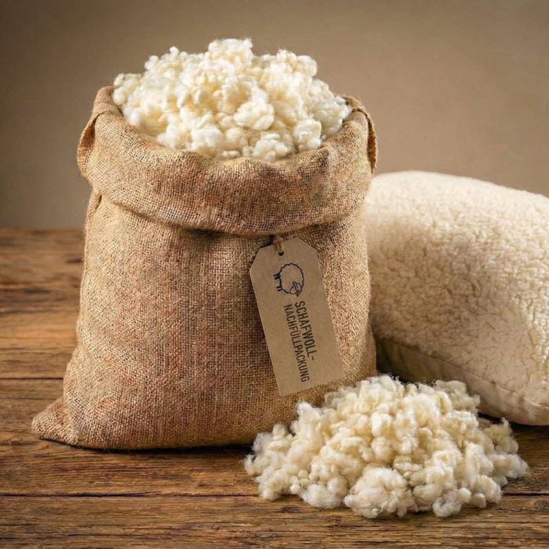 Nachfüllpackung Wolkügelchen Schafwolle – Schweizer Schafwollprodukte