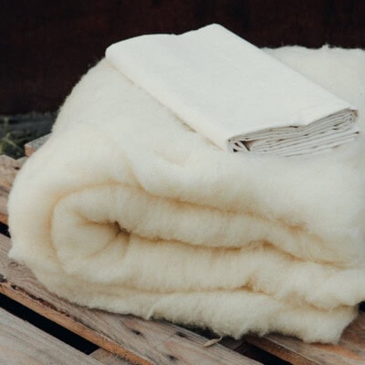 Wollvlies für Duvets